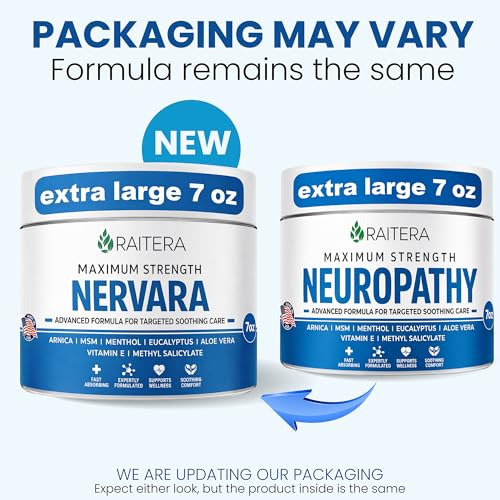 Raitera Neuropathy Cream – Extra Strength for Feet, Hands, Legs, Toes – Advanced Cooling Non-Greasy Fast Absorbing Formula - Natural Ingredients Frankincense, Arnica, Aloe Vera, Turmeric, MSM Raitera buy supplements canada