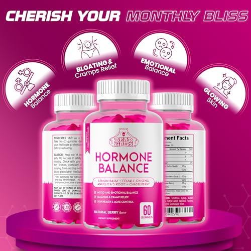 Hormone Balance for Women - PMS Relief Gummies and Bloating Relief for Women Bear Grips buy supplements canada