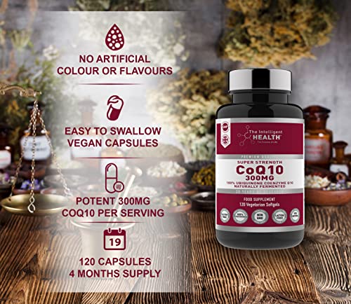 Ubiquinone Coenzyme Q10 300mg Softgel Capsules, 120 Super Strength Vegan Friendly The Intelligent Health buy supplements canada