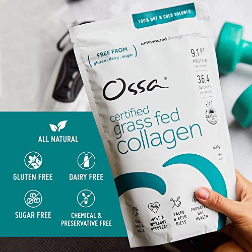 Ossa Certified Grassfed Collagen Peptides Powder-Supplement for Joint, Gut, Hair, Skin & Nails Ossa buy supplements canada