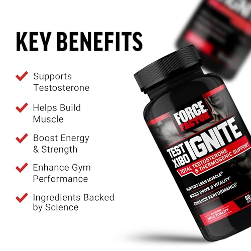 FORCE FACTOR Test X180 Ignite Testosterone Booster for Men, Testosterone Support Force Factor buy supplements canada