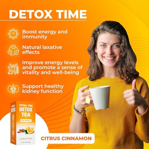 Total Tea SIimming Detox Tea Caffeine Free - 25 Day Detox Tea - Herbal Tea Total Tea buy supplements canada