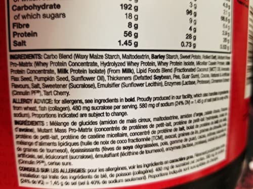 MUTANT Mass Weight Gainer Protein Powder, High-Calorie Workout Shakes Mutant buy supplements canada