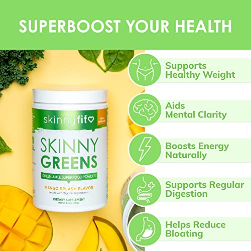 SkinnyFit Mango Splash Skinny Greens, Green Juice Superfood Powder, Natural Energy SkinnyFit buy supplements canada