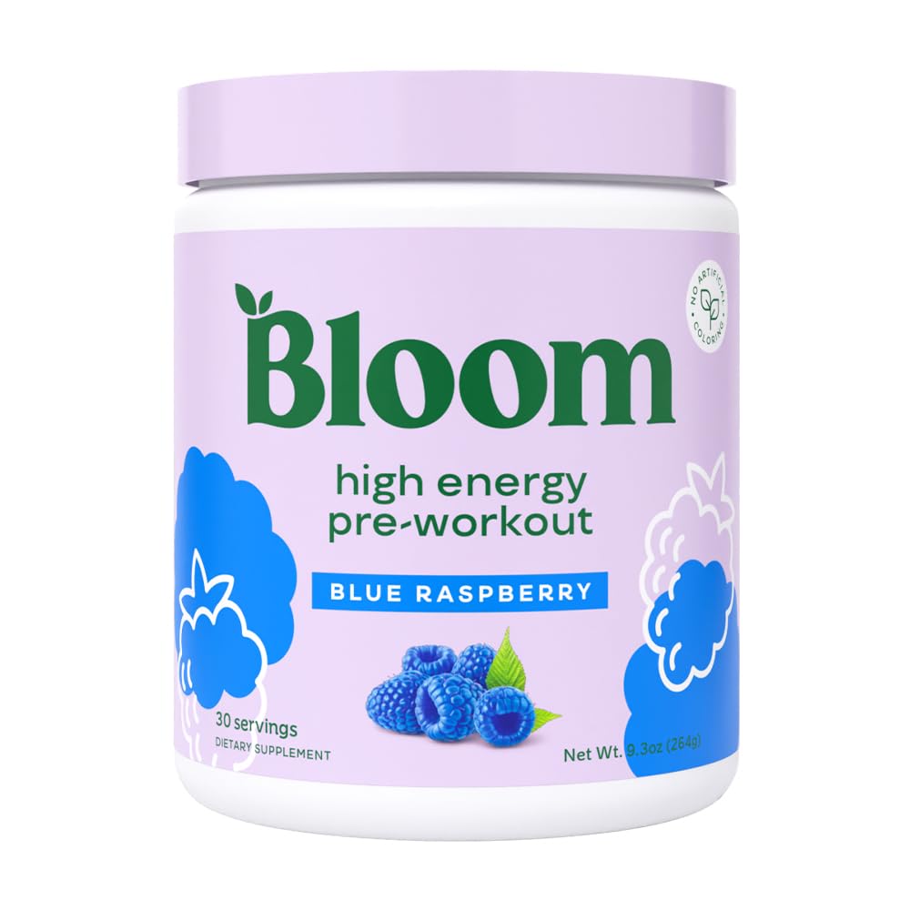 Bloom Nutrition High Energy Pre Workout Powder (Blue Raspberry) - Amino Energy Bloom Nutrition buy supplements canada