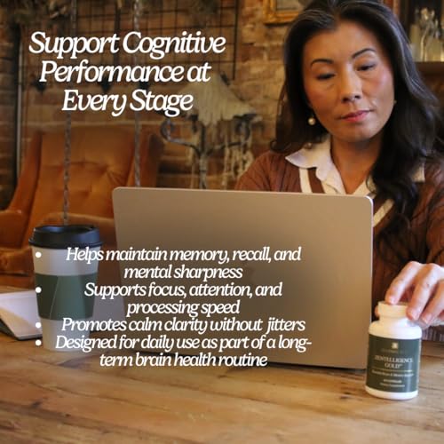 Zen Principle Zentelligence™ Gold Brain Supplement – Memory, Focus & Mental Clarity. Premium Cognitive Support for Adults 40+ with Magnesium, Vitamin D3, CoQ10, Vitamin B12 & L-Theanine. 60 Capsules Zen Principle buy supplements canada