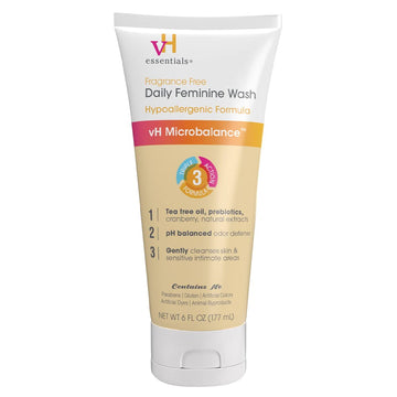 vH essentials Daily Feminine Wash - Fragrance Free, Hypoallergenic with Tea Tree Oil vH essentials buy supplements canada