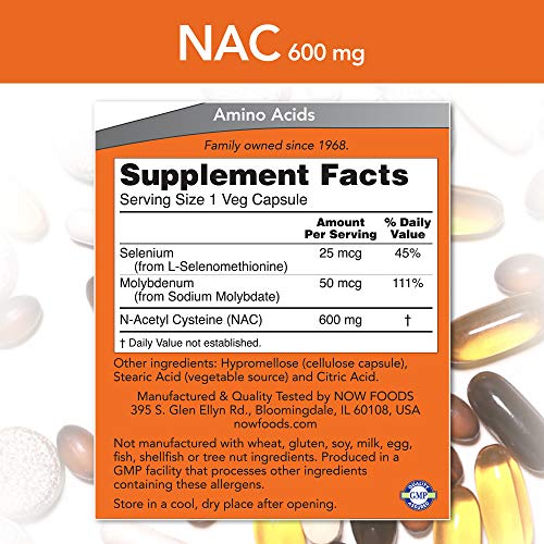 NOW Supplements, NAC (N-Acetyl Cysteine) 600 mg with Selenium & Molybdenum NOW buy supplements canada