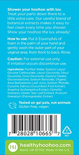 healthy hoohoo Gentle Feminine Foaming Cleanser - All Natural, Paraben- and Fragrance-free (5 fl oz) healthy hoohoo buy supplements canada