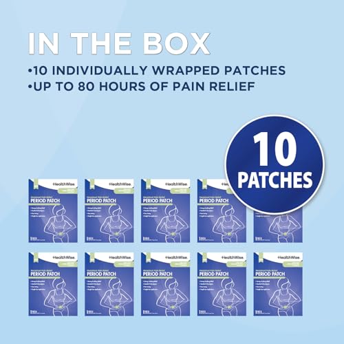 HealthWise Menstrual Pain Relief Period Patch | 10% Menthol | Strong, Soothing Relief HealthWise buy supplements canada
