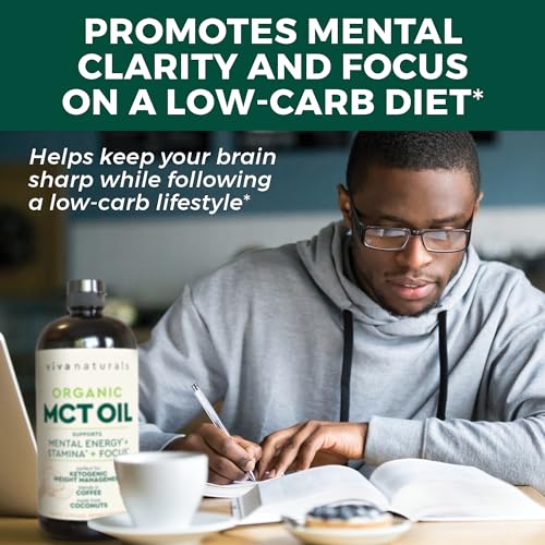 Viva Naturals Organic MCT Oil for Keto Coffee (32 fl oz) - Best MCT Oil Supplement Viva Naturals buy supplements canada
