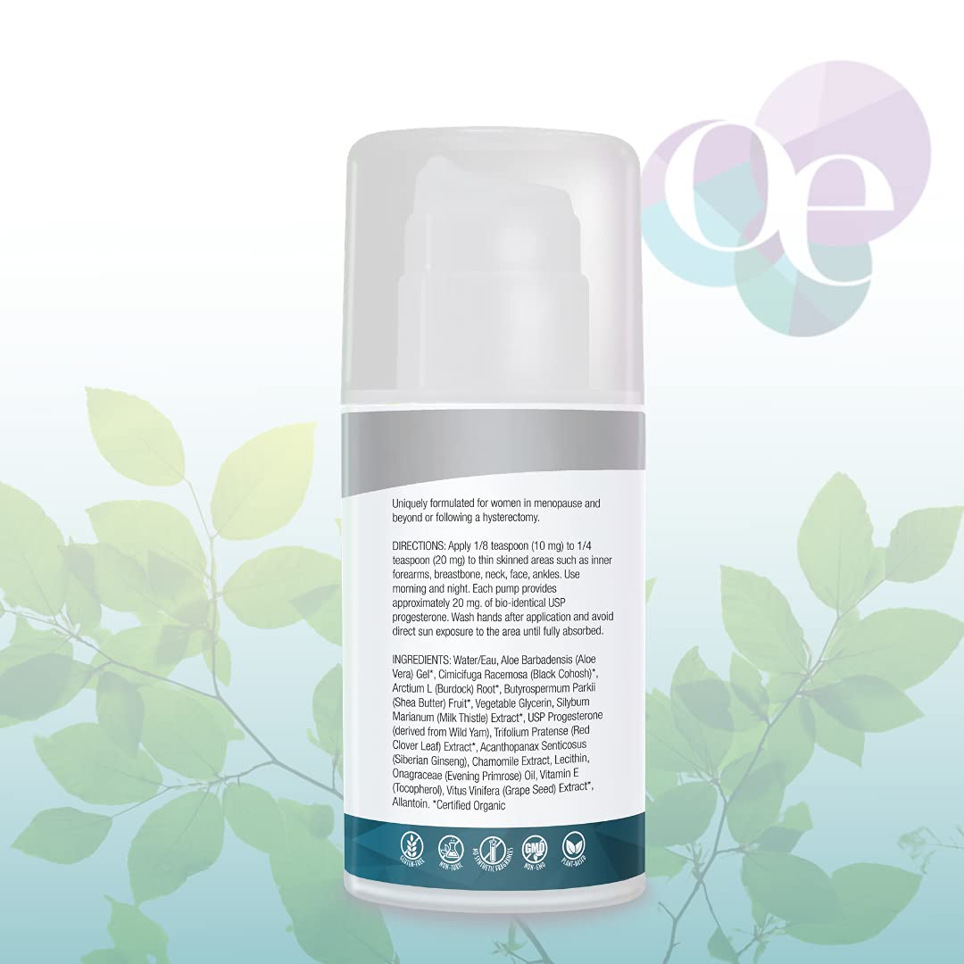 Organic Excellence Balance Plus Therapy - USP Bioidentical Organic Progesterone Cream for Women - with Phytoestrogens - for Menopause Relief and Natural Hormone Balance, 3.3 fl oz (100g) Organic Excellence buy supplements canada