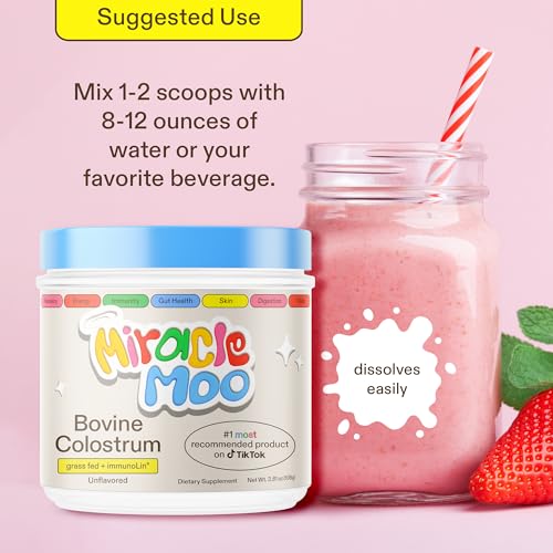 Colostrum Supplement for Gut Health, Hair Growth, Beauty and Immune Support Miracle Moo buy supplements canada