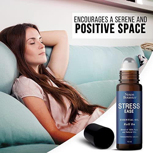Stress Ease Essential Oil Roll On Blend 10ml - Natural Stress Relief Essential Oils Roll Nexon Botanics buy supplements canada