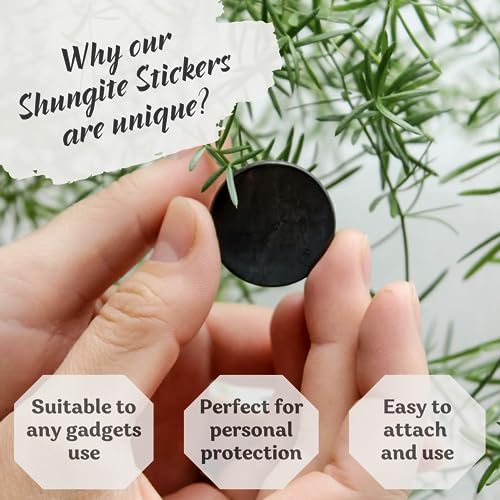 KarelianMasters Shungite Stone Stickers - Natural Stone Adhesive Plates for Phones (Set of 3 Plates) KARELIANMASTERS buy supplements canada