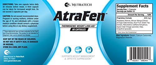 Atrafen Nutratech Powerful Fat Burner and Appetite Suppressant Diet Pill System Atrafen buy supplements canada