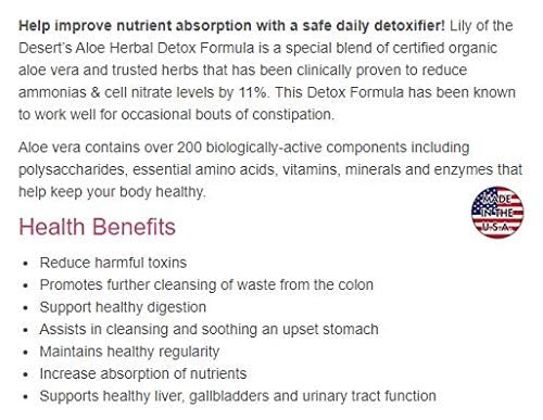 Lily Of The Desert Aloe Vera Detox Formula Lily Of The Desert buy supplements canada