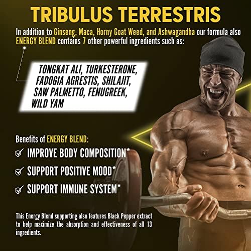 13in1 Tribulus Terrestris Capsules - 16000mg Per Serving with Maca, Horny Goat Weed Zolotus buy supplements canada