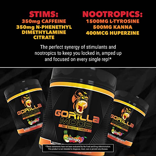 Gorilla Mode Pre Workout - Massive Pumps · Laser Focus · Energy · Power - L-Citrulline Gorilla Mind buy supplements canada