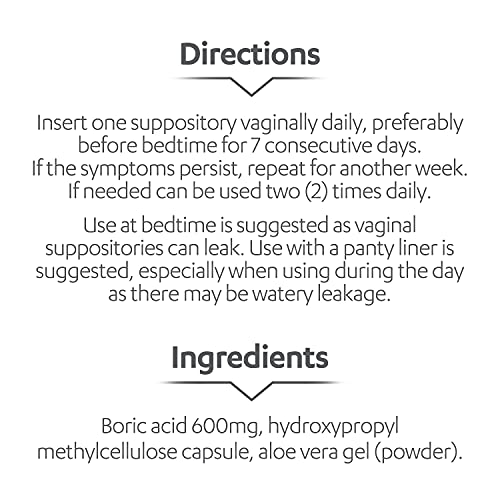 AZO Boric Acid Vaginal Suppositories, Helps Support Odor Control and Balance Vaginal PH AZO buy supplements canada