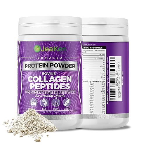 JeaKen - Unflavored Collagen Peptides Powder from Grass-Fed Bovine Sources - Sugar-Free Hydrolyzed Collagen JeaKen buy supplements canada