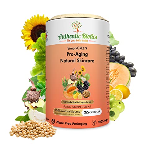 Vegan Collagen Boosting Natural Plant-based Skincare, Vitamins for Healthy Skin with Antioxidants Authentic Biotics buy supplements canada