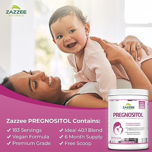 Zazzee PREGNOSITOL Powder, 183 Servings, 6 Month Supply, Premium Myo-Inositol Zazzee buy supplements canada