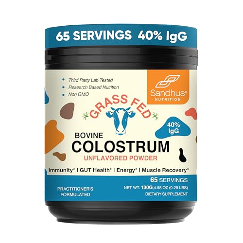 Sandhu's Pure Bovine Colostrum Powder Supplement for Humans |40% IgG Highly Sandhu's buy supplements canada
