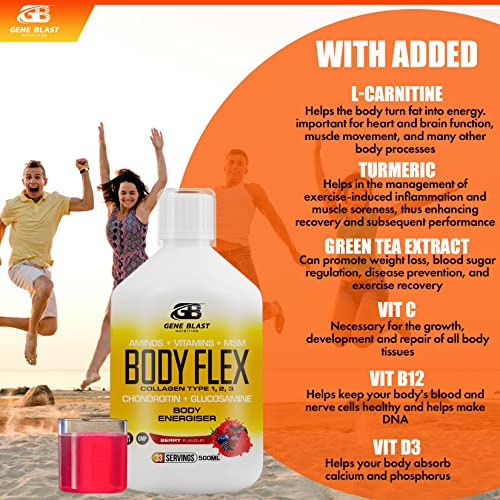 Gene Blast Body Flex, Liquid Joint Supplement w/Hydrolysed Collagen Type1 2 3 Plus Glucosamine GENE BLAST buy supplements canada
