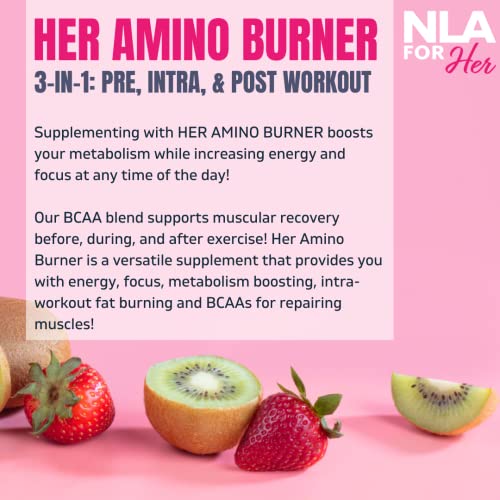 Her Thermogenic Amino Women's Pre Post & Intra Workout Booster (Strawberry Kiwi,30 Servings) NLA for Her buy supplements canada