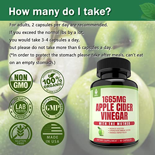 Sugar Free Apple Cider Vinegar Capsules with The Mother, New Formula with Milk Thistle EnvyDeal buy supplements canada