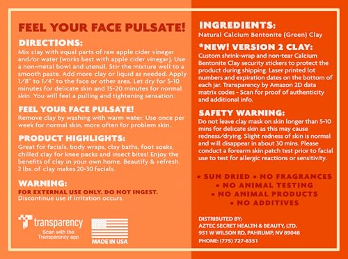 Aztec Secret– Indian Healing Clay 16 Oz – Deep Pore Cleansing Facial & Body Mask – The Original 100% Natural Calcium Bentonite Clay – New Version 2 Aztec Secret buy supplements canada