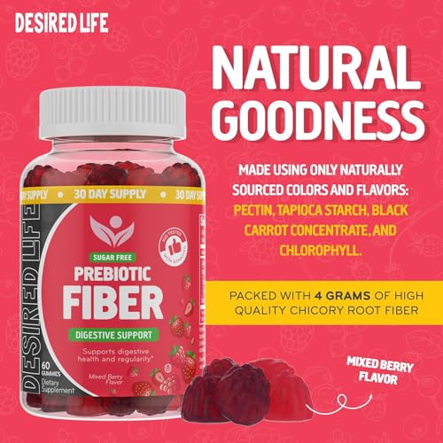 Desired Life Sugar Free Prebiotic Fiber Gummies for Adults and Kids Mixed Berry Flavor Desired Life buy supplements canada