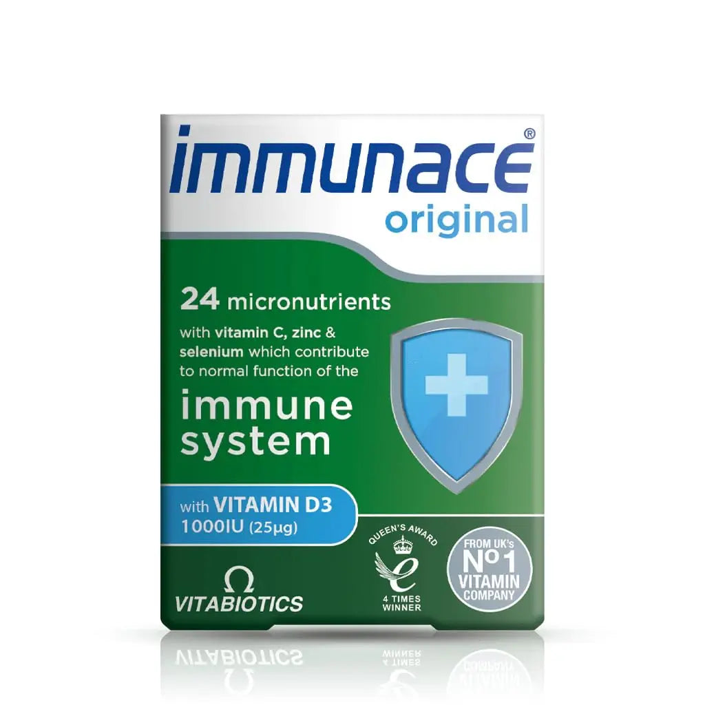 Vitabiotics Immunace Original - Advanced Micronutrient and Immune System Support | Vitamin C, Zinc, and Selenium - 30 Tablets Immunace buy supplements canada