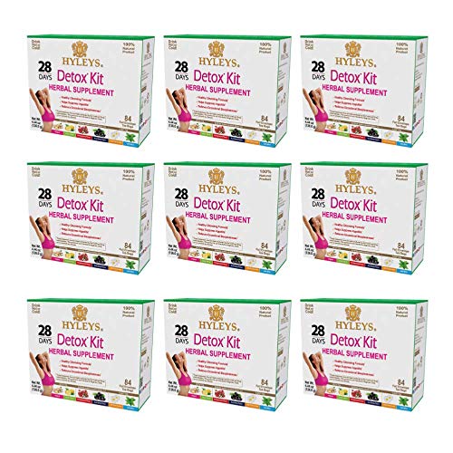 Hyleys Detox Tea for Cleanse and Weight Loss - 28 Day Kit - 84 Tea Bags (9 Pack) HYLEYS buy supplements canada