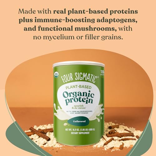 Four Sigmatic Organic Plant-Based Protein Powder Unflavored Protein with Lion’s Mane Four Sigmatic buy supplements canada