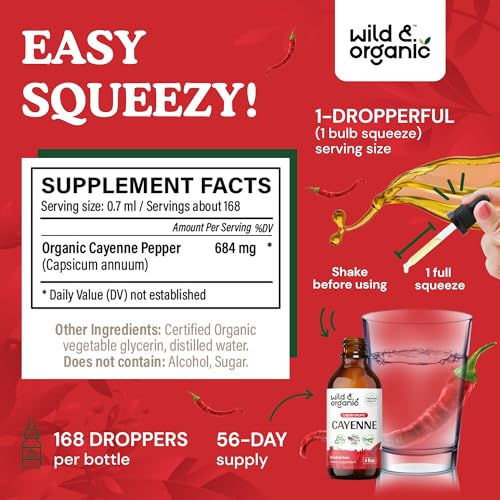 Cayenne Pepper Supplements - Organic Cayenne Pepper Tincture - Cayenne Pepper Liquid Wild & Organic buy supplements canada