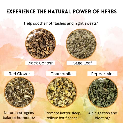 Menopause Tea for Cooling, Hormonal Balance, Relief from Hot Flashes, Night Sweats PCOS Herbal Tea buy supplements canada