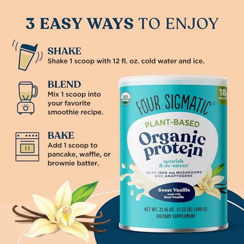 Four Sigmatic Organic Vegan Protein Powder | 18g Plant-Based Protein per Serving Four Sigmatic buy supplements canada