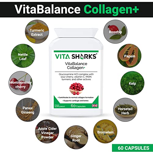 VitaBalance Collagen+ 60 Capsules for Skin, Hair, Nails, Joints & Connective Tissue Vita Sharks buy supplements canada