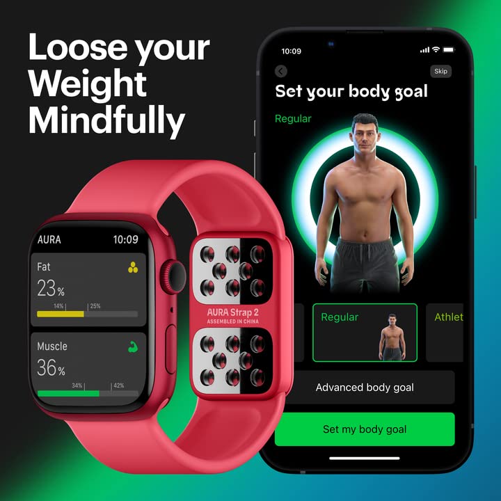 AURA Strap 2 Compatible w Apple Watch – for Body Fat, BMI & Weight Loss - Body Composion AURA Strap buy supplements canada