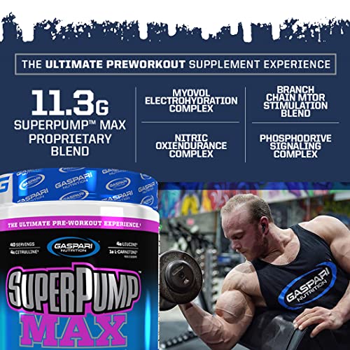 Gaspari Nutrition SuperPump MAX, The Ultimate Pre Workout Powder, Sustained Energy Gaspari Nutrition buy supplements canada