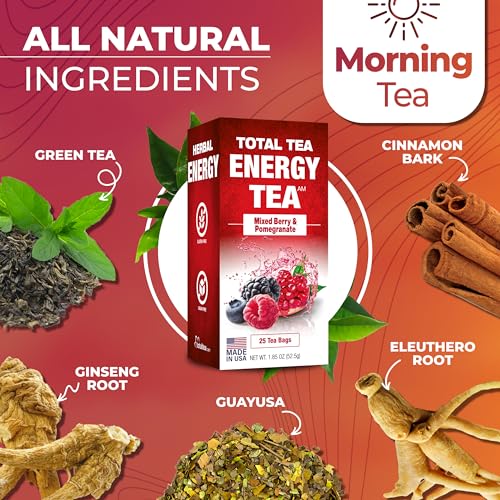 Total Tea Detox Tea & Energy Tea Set - 25 Day Detox Tea - Herbal SIim Tea Total Tea buy supplements canada