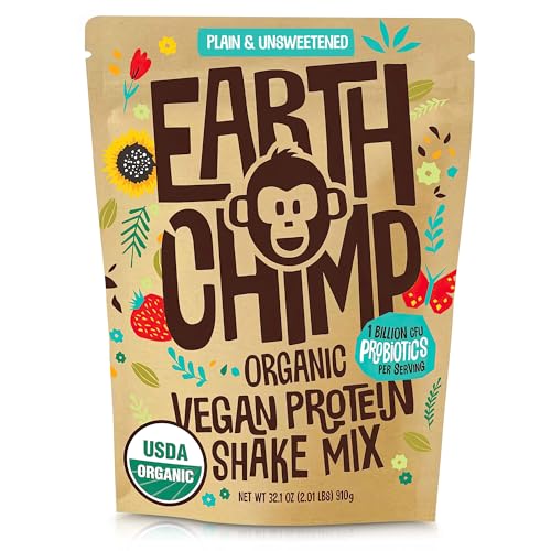 EarthChimp Organic Vegan Protein Powder - with Probiotics - Non GMO, Dairy Free EarthChimp buy supplements canada