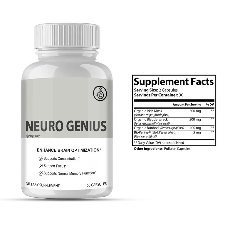 Neuro Genius Advanced Cognitive Support Supplement to uplock Brain Potential Sampuraka buy supplements canada