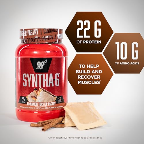 BSN SYNTHA-6 Whey Protein Powder with Micellar Casein, Milk Isolate, Cinnamon Toaster BSN buy supplements canada