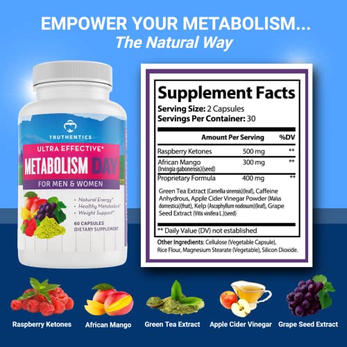 TRUTHENTICS Metabolism Booster for Women & Men - Natural Appetite Suppressant TRUTHENTICS buy supplements canada