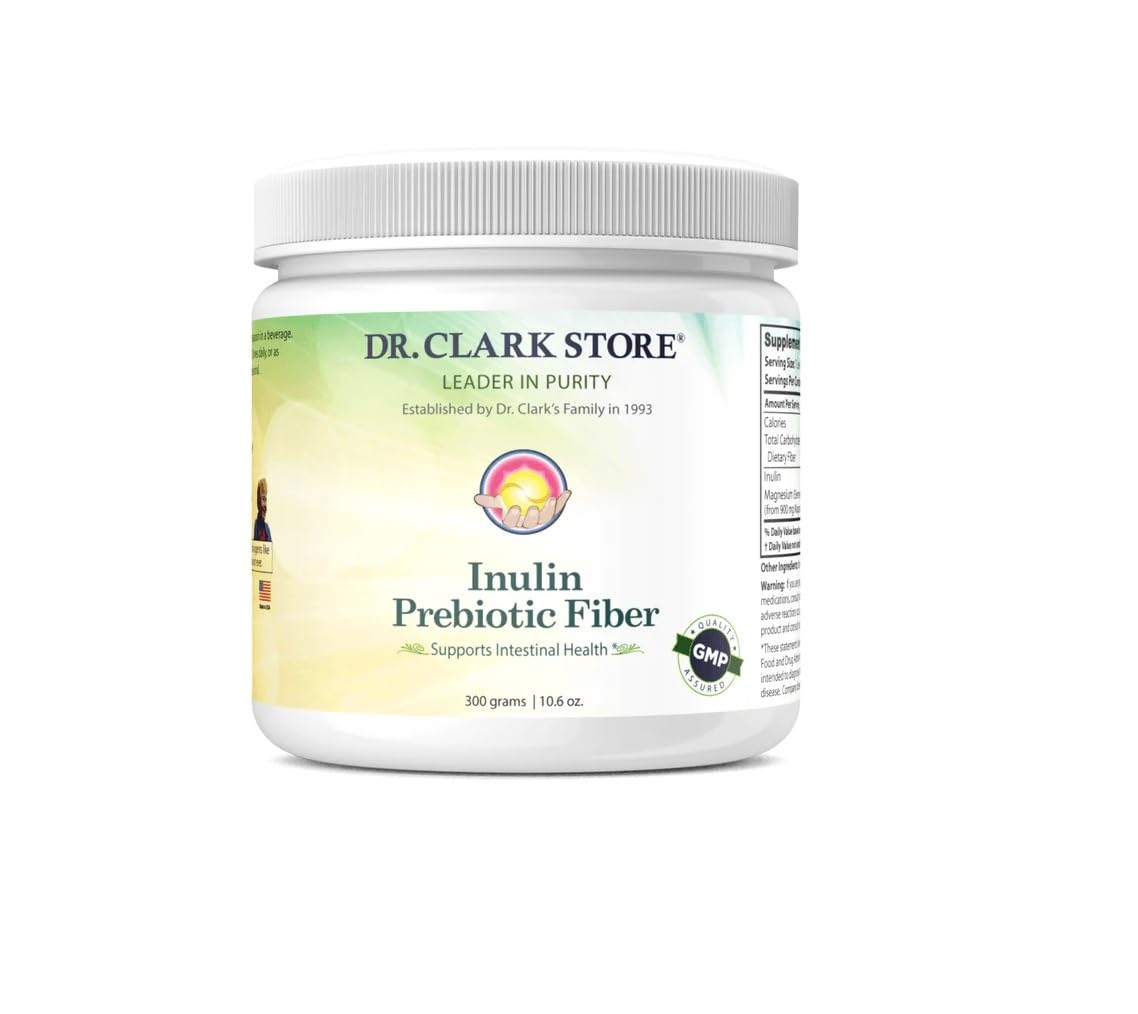 Dr. Clark Inulin Powder (FOS) – Prebiotic Soluble Fiber for Gut Health, 300g – Supports Digestive Health & Regularity Dr Clark Store buy supplements canada