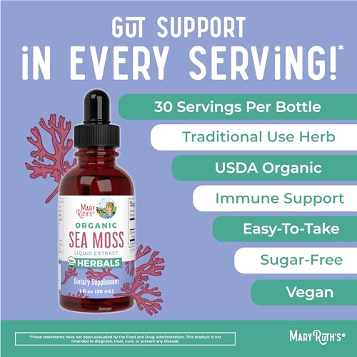 MaryRuth's Irish Sea Moss Liquid Drops | Sugar Free | SeaMoss for Gut Health and Immune MaryRuth Organics buy supplements canada